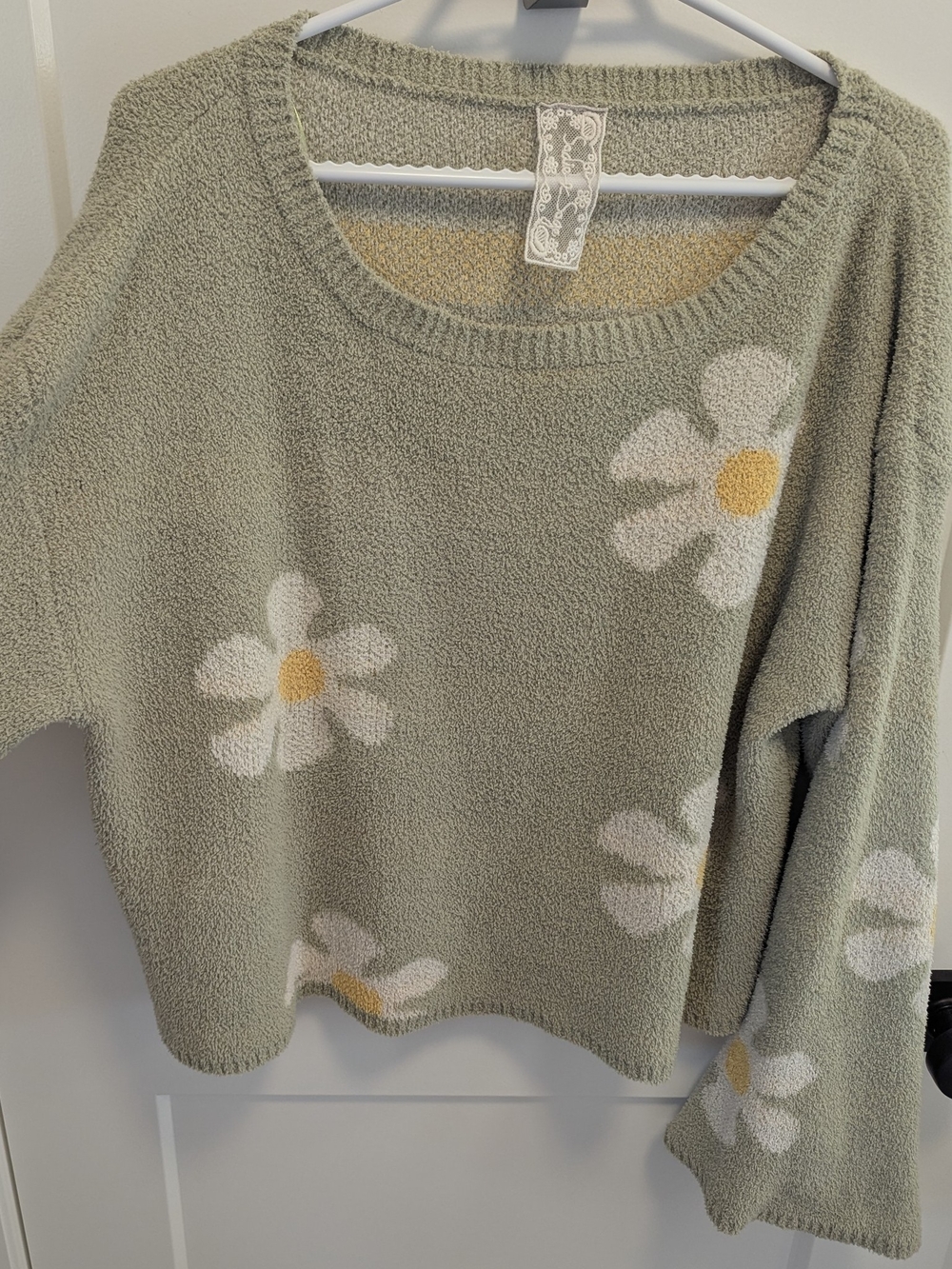 Sadie & Sage Daisy Knit Sweater | Cozy Cottagecore Floral Pullover - Picture 3 of 7
